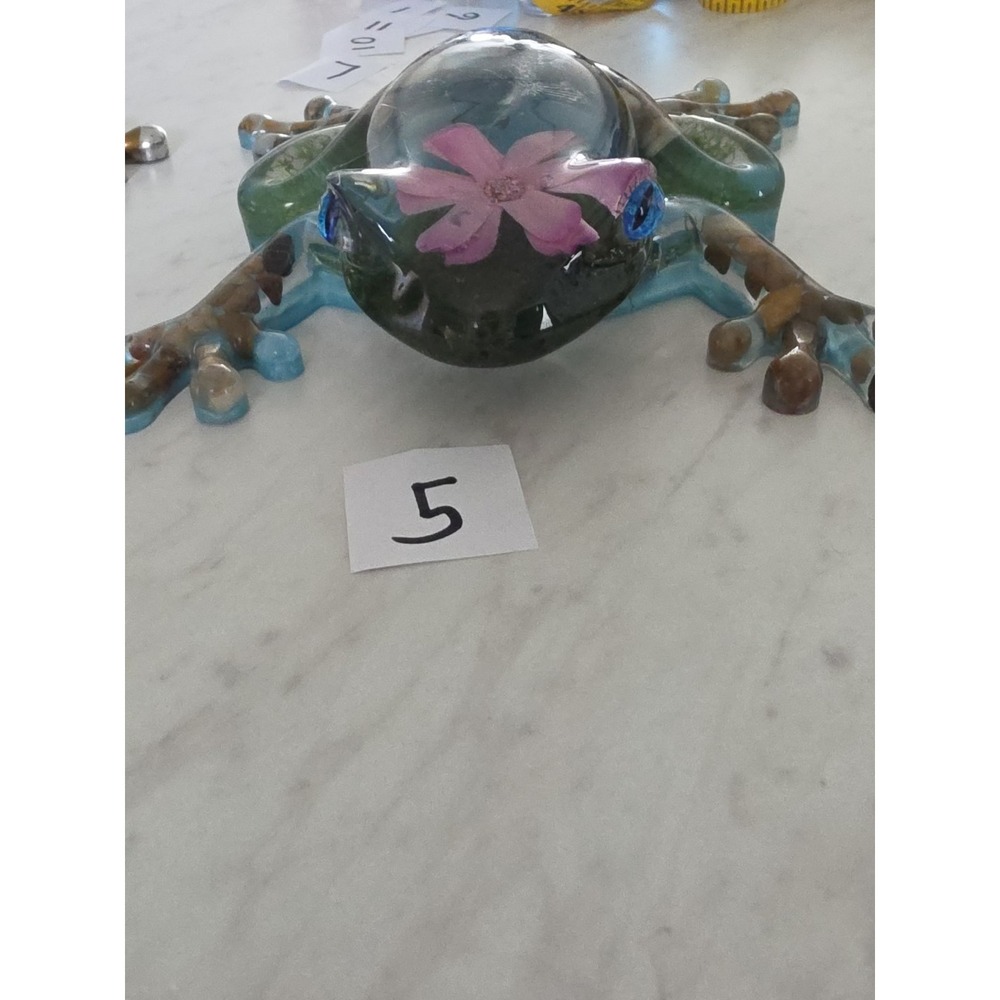 Large Handmade Resin Decorative Frog - Picture 10 of 13
